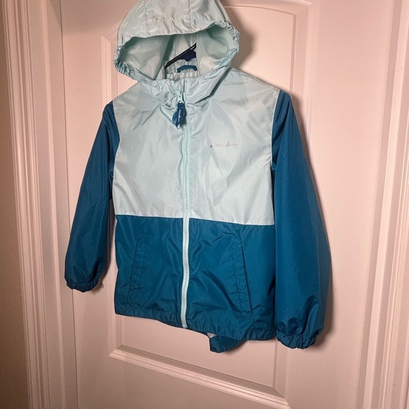 Eddie Bauer Two-Tone Blue Kids Raincoat - Picture 1 of 9